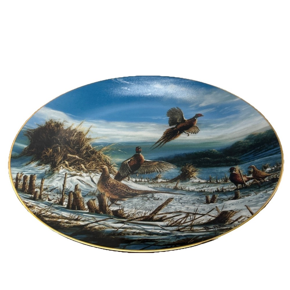 Terry‎ Redlin Startled Collector Plate Upland Game Series COA Hadley Collection